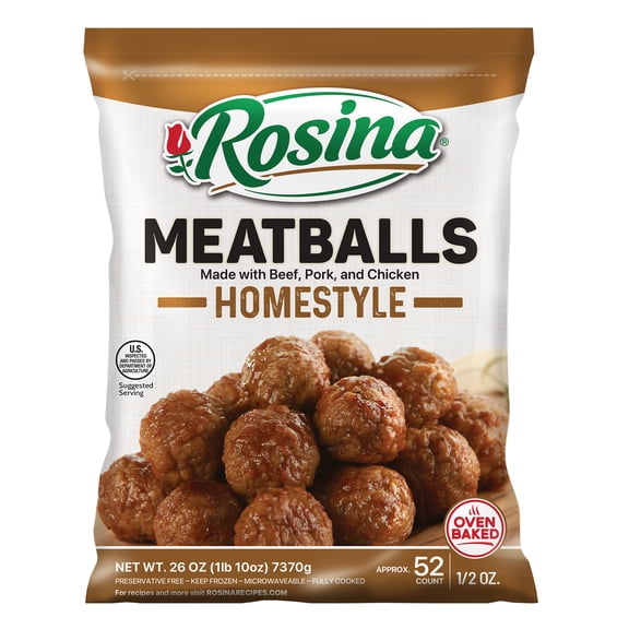 Rosina Homestyle Meatball, 26 oz Bag (Frozen)