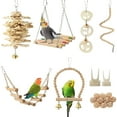 thumbnail image 1 of Koszal 18Pcs/Set Parrot Swing Toy Climbing Ladders Safe to Chew Innovative Molar Pastime Parrot Toy Set for Home, 1 of 8