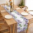 thumbnail image 3 of Table Runner 60 Inches Long for Kitchen Dining, Purple Flowers Dresser Scarf Farmhouse, Dining Table Decorations for Wedding/Parties, Spring Watercolor Floral Leaves Plants 13 x 60 In, 3 of 8
