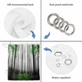 thumbnail image 4 of Green Forest Shower Curtain, Waterproof Shower Curtains for Bathroom, Vintage Foggy Woods Tree Mysterious Washable Fabric Bathtub Curtain Set Bath Decor with 12 Hooks Long 72"x84", 4 of 8