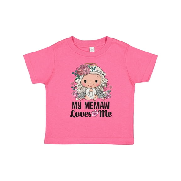 Inktastic My Memaw Loves Me Granddaughter Angel Girls Toddler T-Shirt
