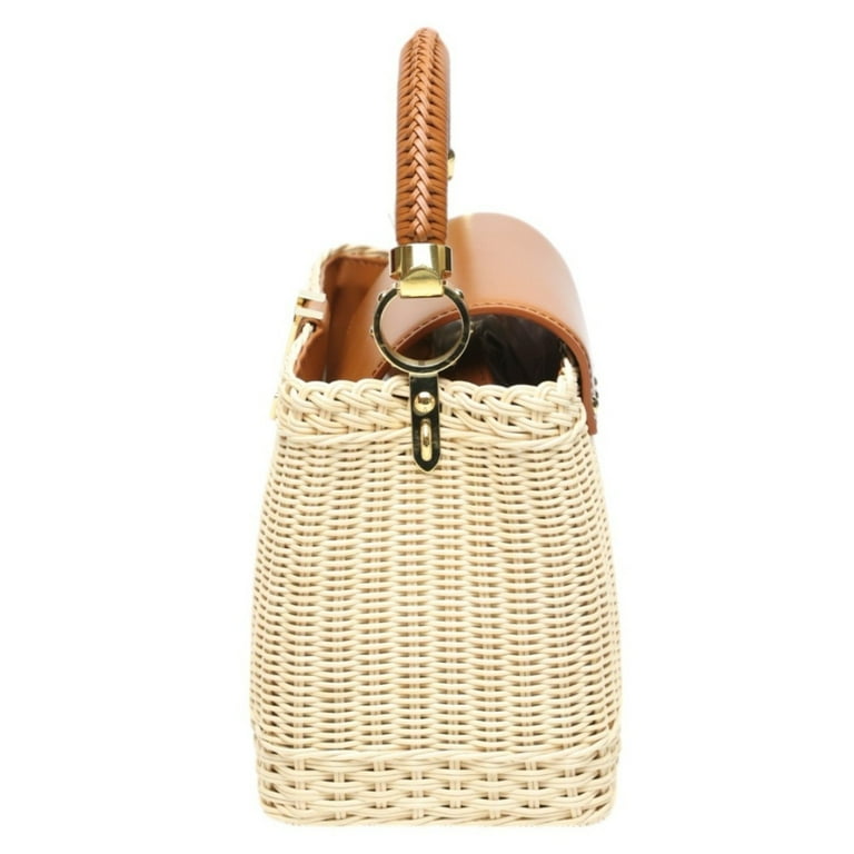 Pre-Owned Louis Vuitton Capucines BB Shoulder Bag Leather x Rattan