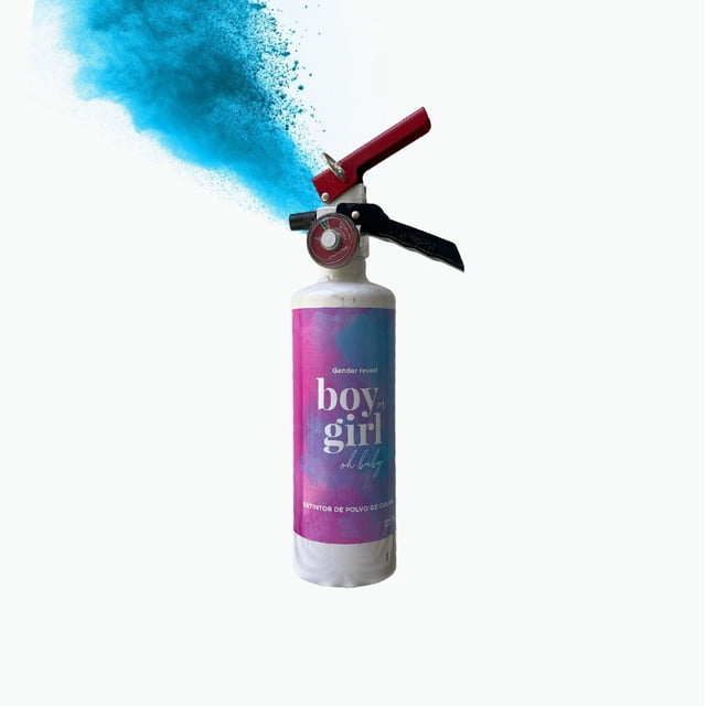 Extintor Gender Reveal Revelación De Género Rosa, 750 Gr.