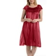 thumbnail image 2 of EZI Nightgowns for Women - Soft & Breathable Satin Night Gowns for Adult Women - Medium to Plus Size Womens Sleep Shirts - Knee-Length Nightgown, 2 of 9