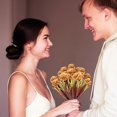 thumbnail image 4 of BESEW7 Fake Flowers Allium Hydrangea Artificial 7 Heads Silk Bouquet for Outdoor Planters Wedding Photo Backdrop Home Brown, 4 of 9