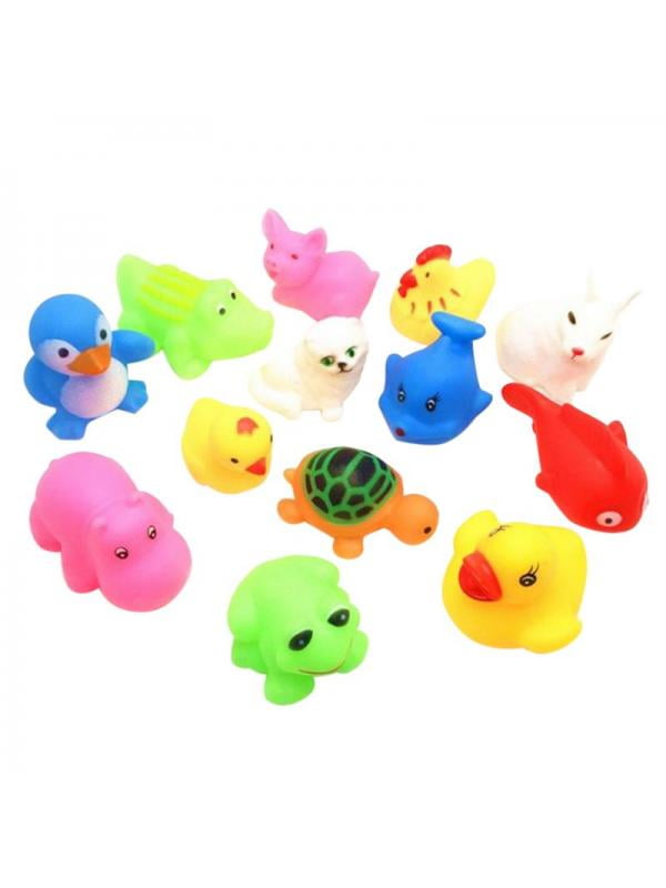 13pcs Baby Play Game Water Bath Float Squeaky Animal Spray Educational Toy