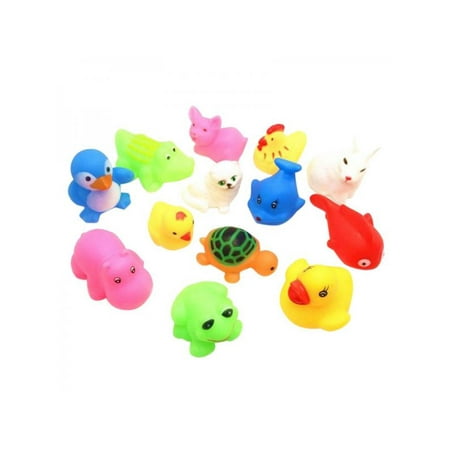 13pcs Baby Play Game Water Bath Float Squeaky Animal Spray Educational