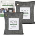 thumbnail image 1 of Bolsa purificadora de aire Moso Natural, 200 g (paquete de 2), carbón de bambú, 1 of 9