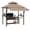 Khaki color, variant on Ataujin 8' x 5' Grill Gazebo Canopy with Extra 7' x 3' Awning, Double-Tiered Grill Canopy with Shelves, Outdoor BBQ Canopy Shelter with 10 Hooks & LED Lights for Patio