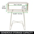 thumbnail image 5 of mDesign Steel Side/End Table Nightstand with Storage Shelf Basket - Matte Satin, 5 of 6