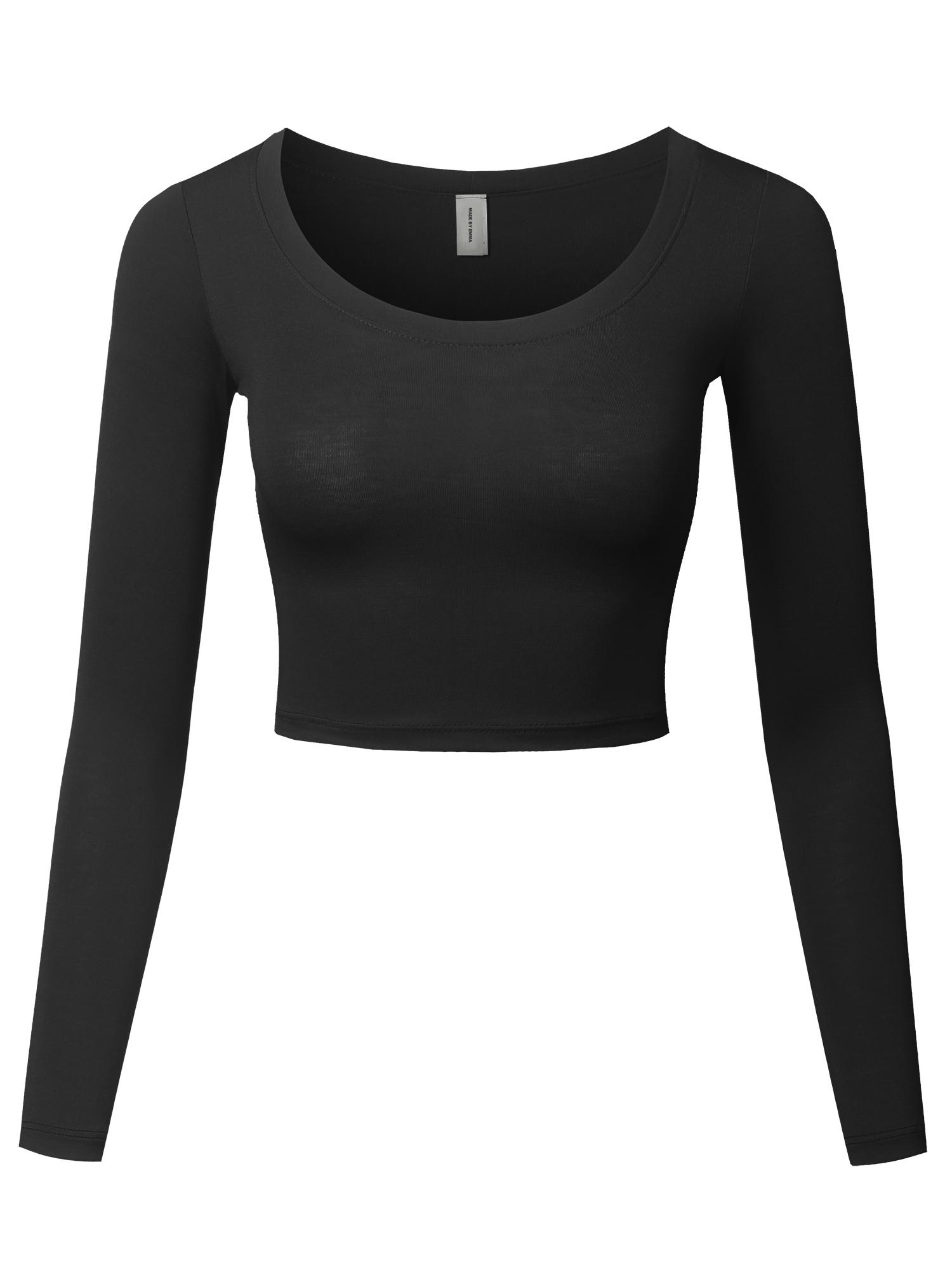FashionOutfit Women s Made In USA Basic Casual Solid Stretchable Scoop FashionOutfit Women s Made In USA Basic Casual Solid Stretchable Scoop