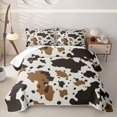 thumbnail image 2 of Erosebridal Rustic Cow Spot Quilt King for Boys Girls, Western Highland Cattle Hide Print King Coverlet Set, 3pcs, 2 of 7