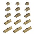 thumbnail image 1 of Unique Bargains 100Pack Ribbon Crimp Clamp Ends, 8/10/13/20/25mm Bookmark Pinch Clasps Bronze, 1 of 7