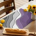 thumbnail image 3 of Placemats Set of 4, Purple Grey Modern Geometric Place Mats Abstract Beach Tablemats Washable Placemat Table Decoration for Kitchen Table Dinner Party Home Decor Indoor Outdoor 13x19 Inch, 3 of 9