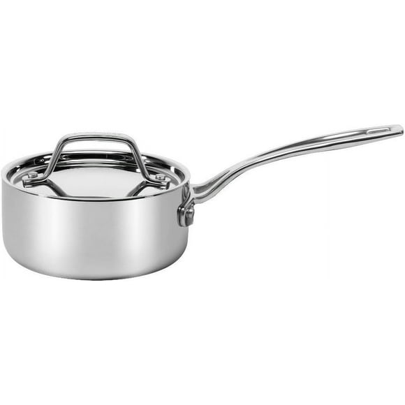 Custom Clad 5-Ply Stainless Cookware 1 Qt. Saucepan w/Cover, CC519-14