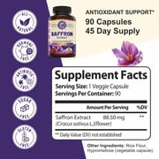 Saffron Extract Supplement, 100% Pure, 30 Day Supply