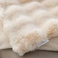 thumbnail image 4 of AUQ Plush Blanket Faux Rabbit Fur Throw Blanket Textured Design Fuzzy Blanket,Beige, 4 of 4
