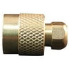 Milton Large Bore Tire Valve Cap - Brass, knurled with hex top, TR VC7, 10/box, sold by each