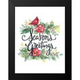 thumbnail image 2 of Arthurs, Diane 12x14 Black Modern Framed Museum Art Print Titled - Seasons Greetings Wreath, 2 of 5