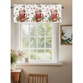 thumbnail image 2 of Christmas Valances for Windows Watercolor Red Cappuccino Gingerbread Man Rod Pocket Curtains Valance Short Window Treatment Drapes for Living Room, Bedroom Bathroom 60"&nbsp;W x 14" L, 2 of 5