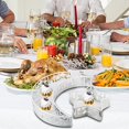 thumbnail image 1 of Bandeja de Exhibición de Postres Perfecl para Ramadán Vajilla Eid Mubarak Moon Blanco, 1 of 8