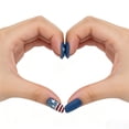 thumbnail image 5 of Uxgjfwu 24Pcs 4th Of July Press On Nails, Patriotic Flag Fake Nails, Short Length Glue On Nails, Independence Day Nail Art Decorations for Easy Manicure, 5 of 7