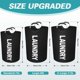 thumbnail image 2 of 115L Large Laundry Basket, Dirty Clothes Hamper for Laundry, Collapsible, Waterproof Laundry Baskets with Foam Protected Aluminum Handles(Black), 2 of 4