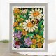 thumbnail image 4 of Hilo de bordar de algodón completo, 14CT, estampado de flores de primavera, punto de cruz, 35x47cm, 4 of 9