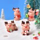 thumbnail image 2 of Cute Christmas Ornaments Resin Xmas Santa Claus Snowman Micro Landscape Miniature Desk Accessories Ornament New Year Gift, 2 of 5