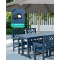 thumbnail image 6 of 5-Piece All-Weather HDPE Patio Dining Set for 4 with Umbrella Hole (Blue), 6 of 13