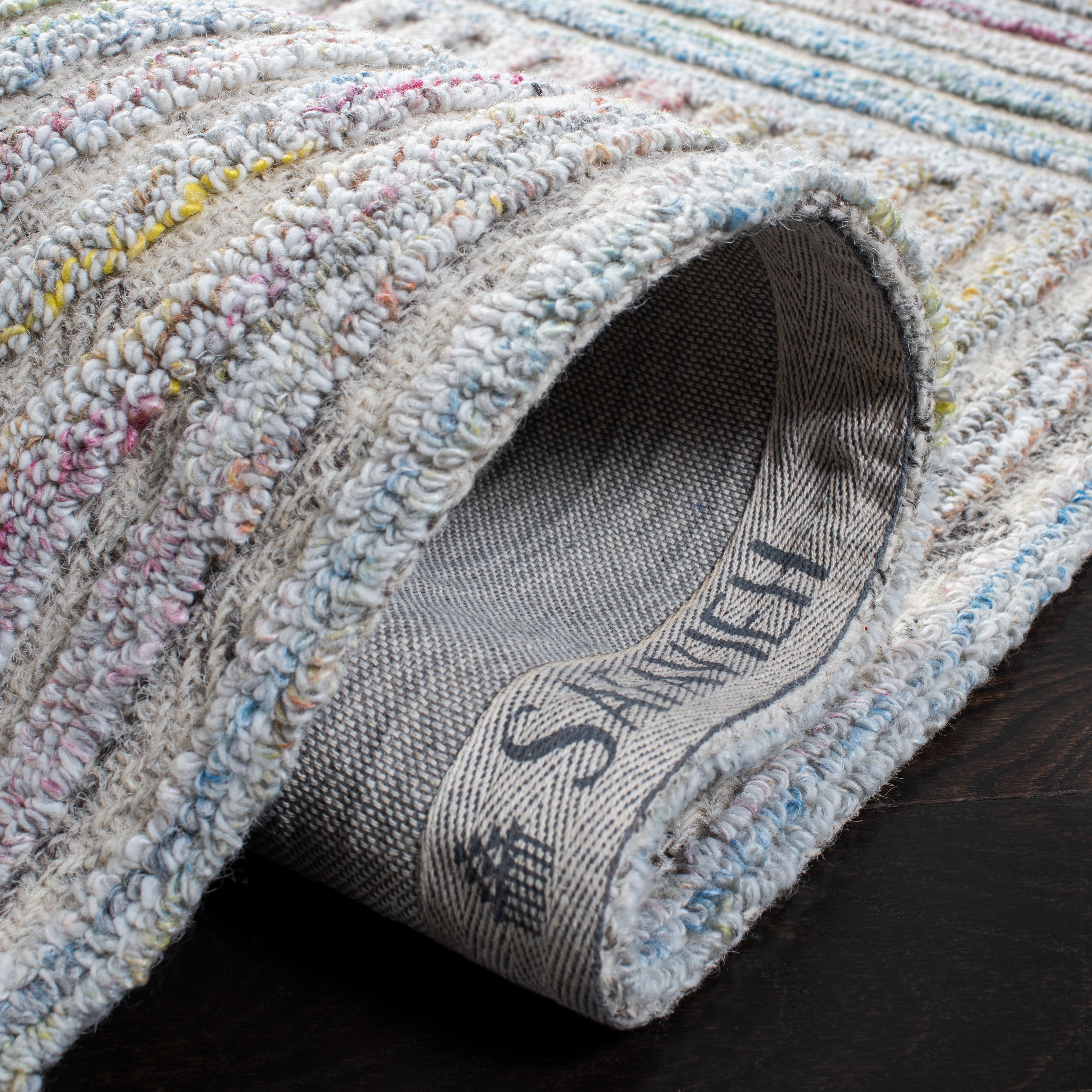 SAFAVIEH Southampton Landen Abstract Area Rug, Pink/Blue, 6' x 6' Square