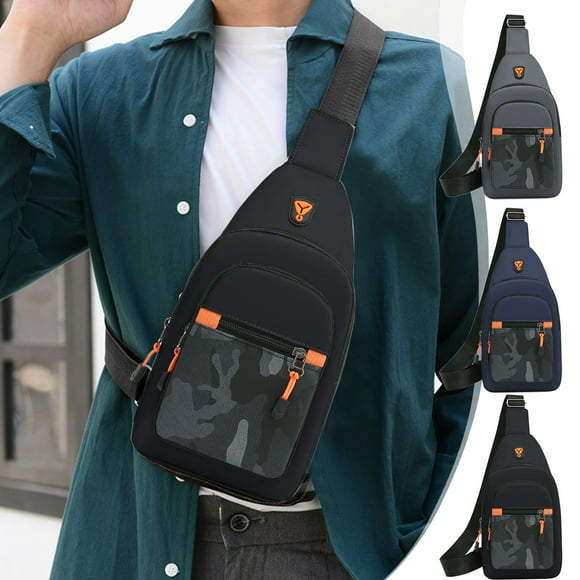 onlyliua para Interior/Exterior Bolso de Pecho de Tendencia de Moda, Resistente Al Agua, Ligero, Multicapa, Bolso Cruzado de Cintura Multicolor