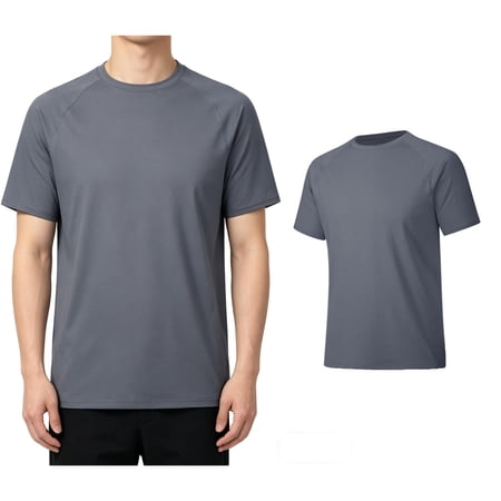 Mens Tee Shirts Short Sleeve Crewneck Lightweight Grey Tshirt Mens Golf Shirt