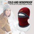 thumbnail image 3 of 2 uds gorro de punto cálido de invierno bufanda gorros de terciopelo para exteriores (rojo vino) Likrtyny Deportes al aire libre Salida diaria Juego de fiesta, 3 of 8