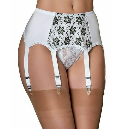

Women Night Briefs Sexy Underwear Middle Waist Lace Cutout Sleeping Intimates With Garters