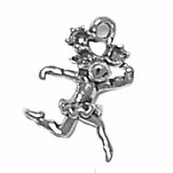 Sterling Silver 16" .8mm Box Chain 3D Small Moose Dancing Ballet In Tutu Pendant Necklace