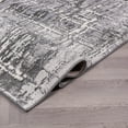 thumbnail image 5 of World Rug Gallery Distressed Abstract Stain Resistant Soft Area Rug - Gray 2'x7', 5 of 9
