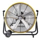 thumbnail image 1 of iLiving Ventilador de piso de barril de alta velocidad oscilante interno orbital de 24 pulgadas y 3 velocidades para oficina, taller de automóviles, garaje, taller, almacén, 7800 CFM, amarillo, 1 of 5