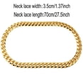 thumbnail image 2 of Collar grueso para hombre, cadena de oro falsa de rapero de los años 90, collar de oro falso de Hip Hop, accesorio para disfraz (27,5 "1,37"), 2 of 5