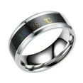 thumbnail image 1 of Anillos de pareja Sonducket Anillo delicado de Acero inoxidable Sensor inteligente Temperatura corporal Plata 7, 1 of 6