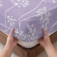 thumbnail image 3 of King Size Fitted Sheet Set - Spring Floral 3 Piece Bedding Sets 16" Deep Pocket Fitted Sheet with 2 Pillowcases, Spring Rustic Wildflowers Plants Purple Brushed Microfiber Hotel Luxury Bed Sheets, 3 of 9