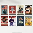 thumbnail image 5 of USA Vintage Recruitment Poster Collection Set Of 8 Unframed Wall Art Prints Study Office Aesthetic WW1 WW2 War Army Navy Military 12X16 Inch, 5 of 5