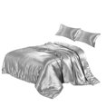 thumbnail image 1 of Yuarrent Funda de edredón Dido, funda de edredón de seda Artificial, funda de almohada para dormir con cremallera, juego de cama Juegos de cama Gris q Yuarrent HA003632-05, 1 of 6