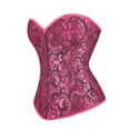thumbnail image 3 of Hpapadks Corset Belt for Women Bustier Adjustable Boned with Bow Tie Front Vintage Solid Corset Belt Halloween Pink, 3 of 4