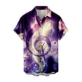 thumbnail image 1 of Musical Instrument Guitar 3d Print Shirt Men Summer Hip Hop Street Hawaiian Shirts Tops Lapel Button Oversized Blouse Clothes, 1 of 5