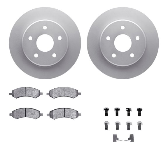 Dynamic Friction Company Front Geospec Brake Rotors with Ultimate Duty Performance Brake Pads includes Hardware 4412-42013