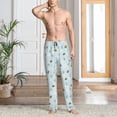 thumbnail image 2 of Pofeuu Bee Flower Print Men's Pajama Pants, Soft Lounge Pajama Pants with big pockets for Men Plaid Pj Bottoms-Medium, 2 of 6