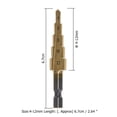 thumbnail image 1 of HSS Vástago hexagonal Pagoda Metal Acero Paso Broca Agujero Cortador Herramienta de corte 4-12 mm, 1 of 3