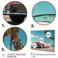 thumbnail image 3 of Designart "Pink Cadillac in Miami III" Transportation Canvas Art Print, 3 of 5