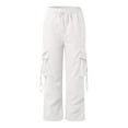 thumbnail image 5 of Womens Pants Ladies Casual Pants White Pants Women Women Lounge Pants Wide Leg Womens Pants with Pockets Women Summer Pants, 5 of 6